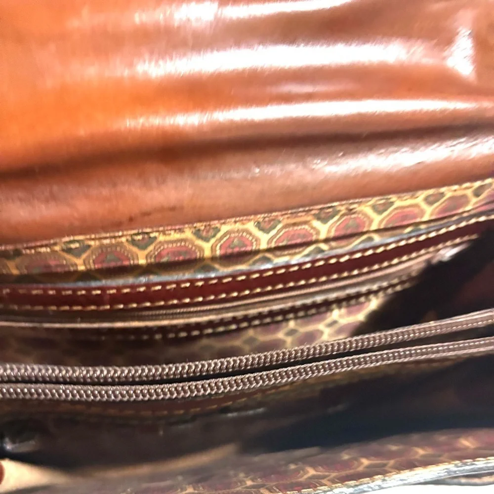 Vintage  unisex Elegant Brown Leather crossbody Men's Bag